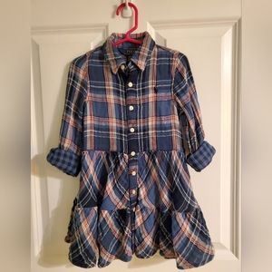 Ralph Lauren blue plaid dress 3/3T